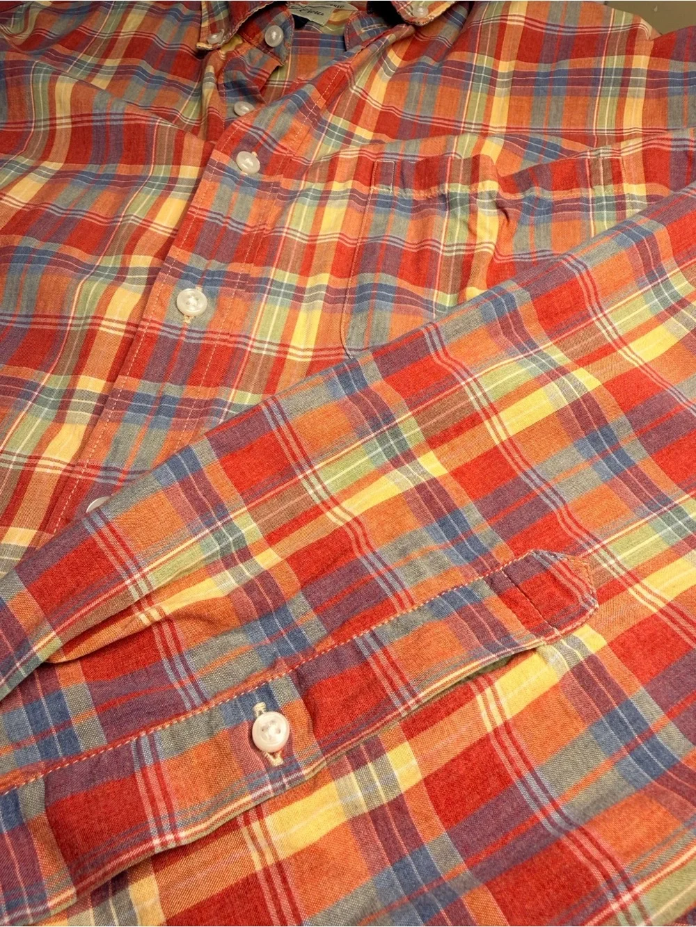 J.Crew Men’s Medium Classic Fit Plaid Shirt 100% Cotton Button Down